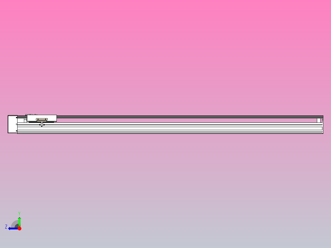 日规模组半封闭丝杆TPA-HNR-175D-2510C-L1350-ML-Y-P75-N3右视图