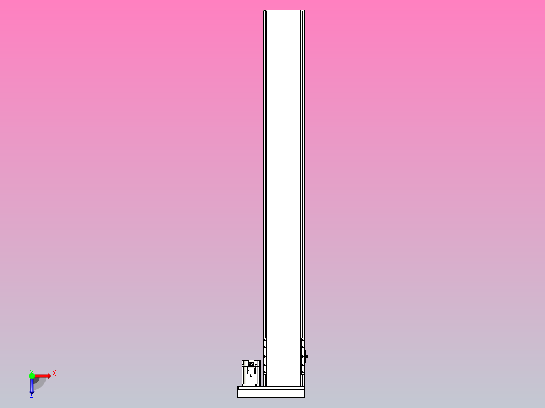 日规模组半封闭丝杆TPA-HNR-175D-2510C-L1350-ML-Y-P75-N3俯视图