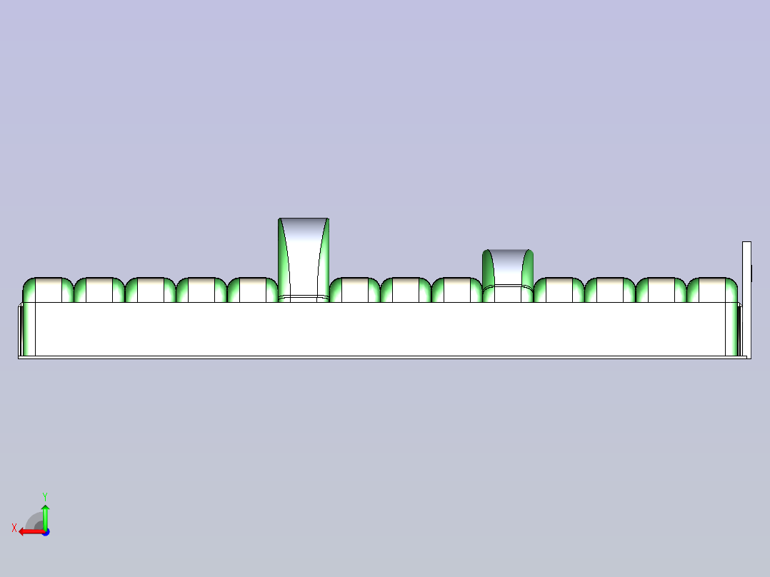 高档自行车停车棚后视图