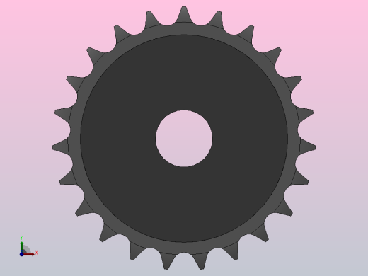 直孔链轮06B型_23-06B-2前视缩略图