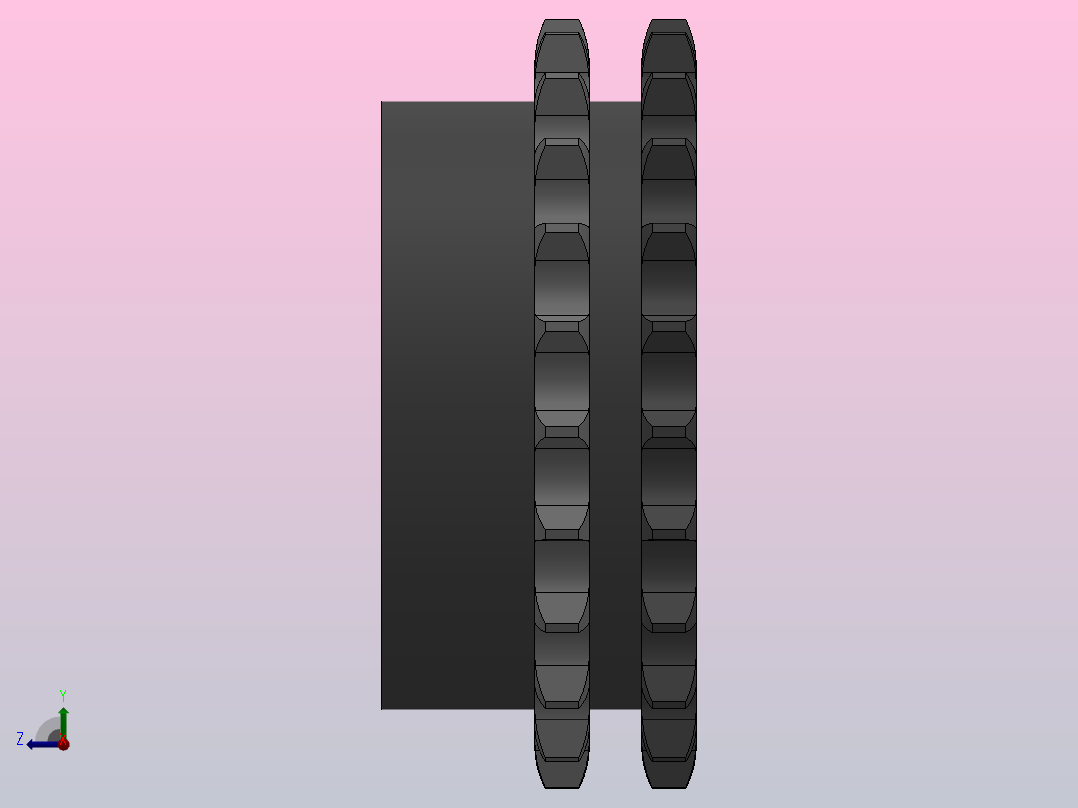 直孔链轮06B型_23-06B-2右视图