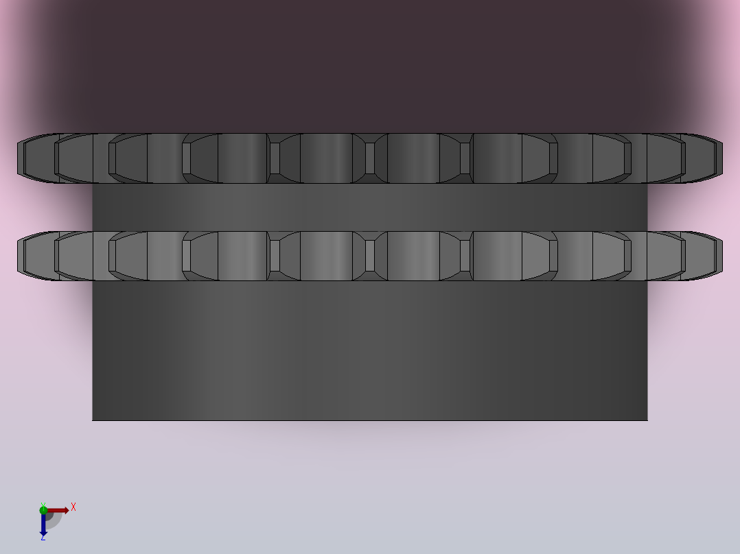 直孔链轮06B型_23-06B-2俯视图