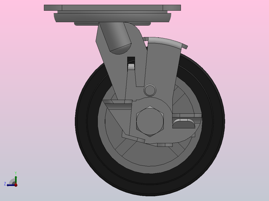 S13-01A-125-402B中重型轮[S13-01A-125-402B]脚轮右视图