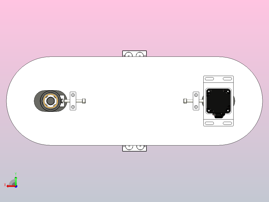 V25-255椭圆同步带环形导轨（大板）后视图