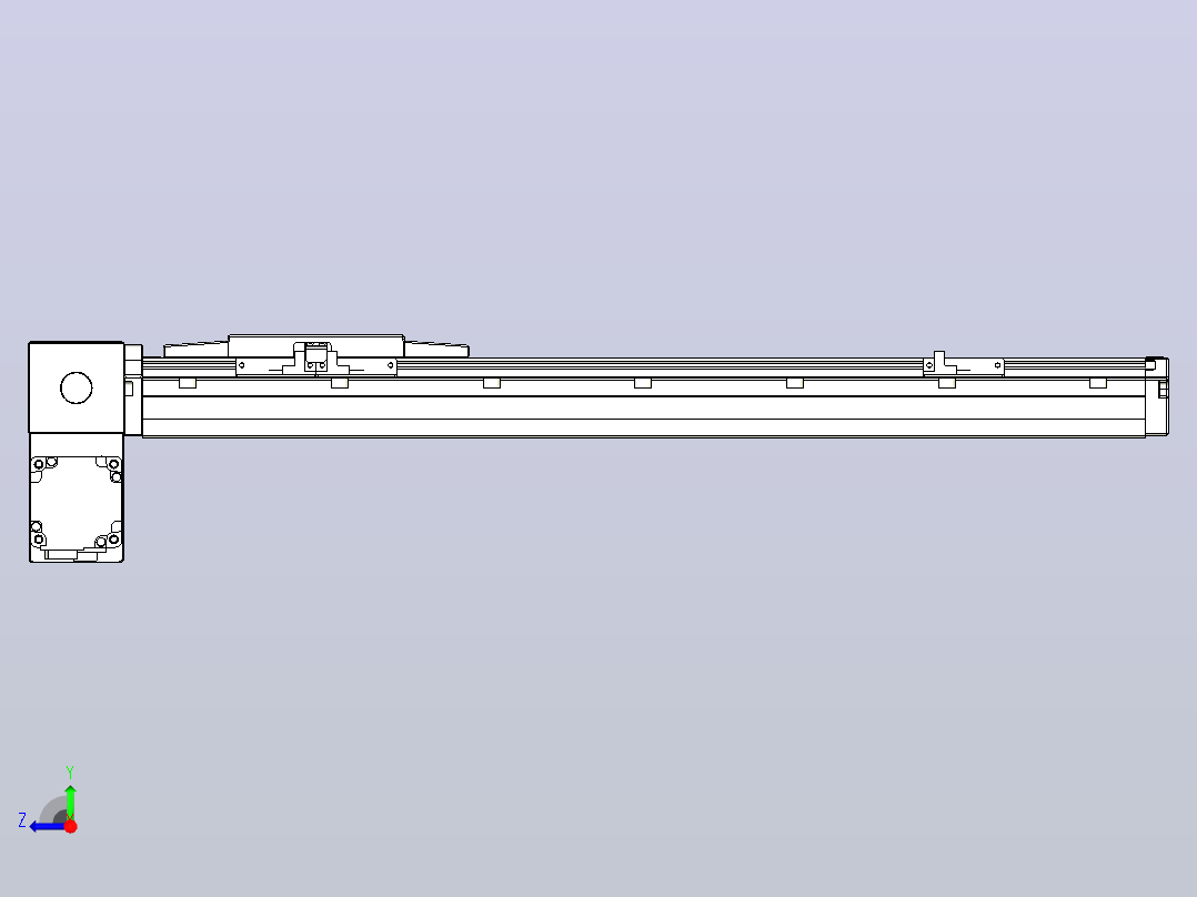 机器人皮带驱动直线轴TPA-GCB-120-P70-L400-LP-M20-N3右视图