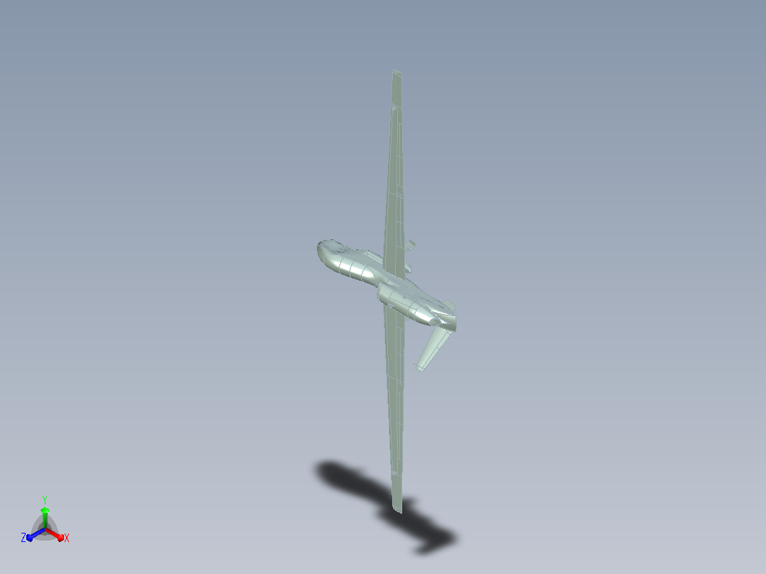 RQ-4 全球鹰无人机正等轴测图