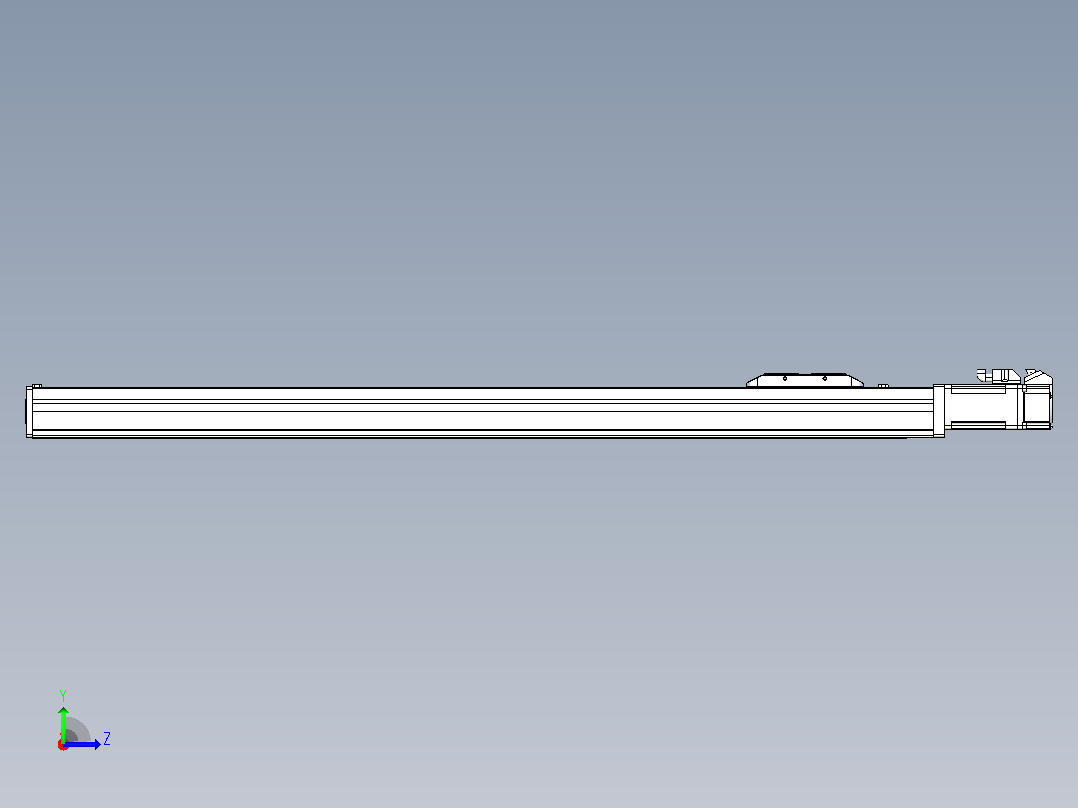 滚珠丝杠直线轴带导轨全封闭TPA-HCR-50S-1210C-L580-M-C-P10-N3左视图