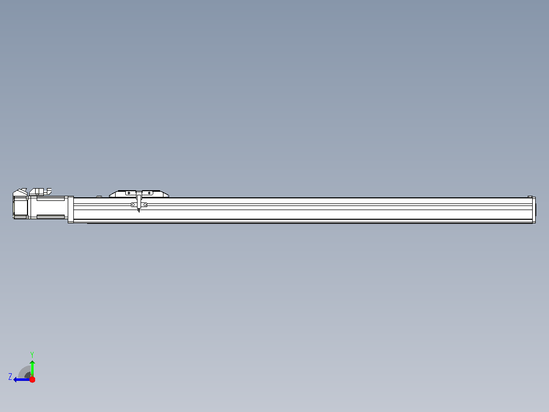 滚珠丝杠直线轴带导轨全封闭TPA-HCR-50S-1210C-L580-M-C-P10-N3右视图