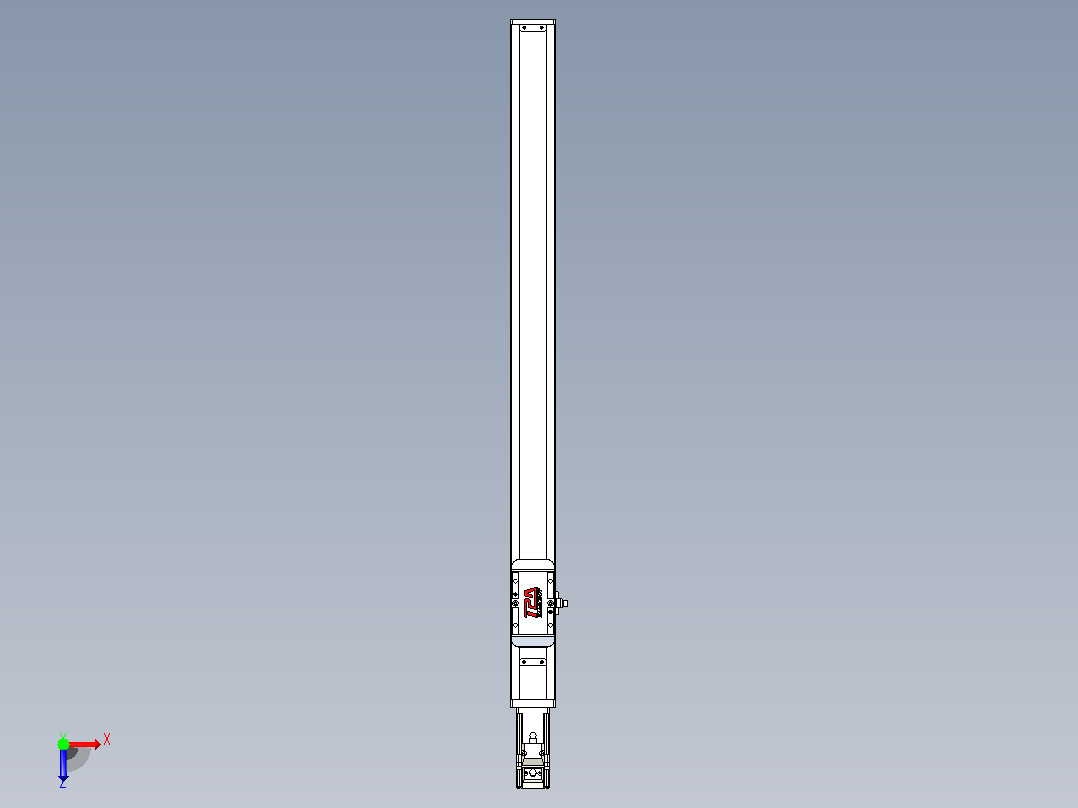 滚珠丝杠直线轴带导轨全封闭TPA-HCR-50S-1210C-L580-M-C-P10-N3俯视图