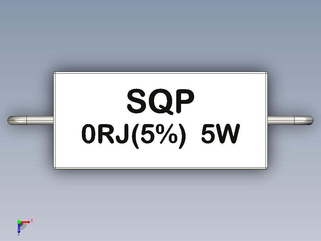 电阻器组RES_SQPH_5W_1200mil_0R_J(5%)俯视图