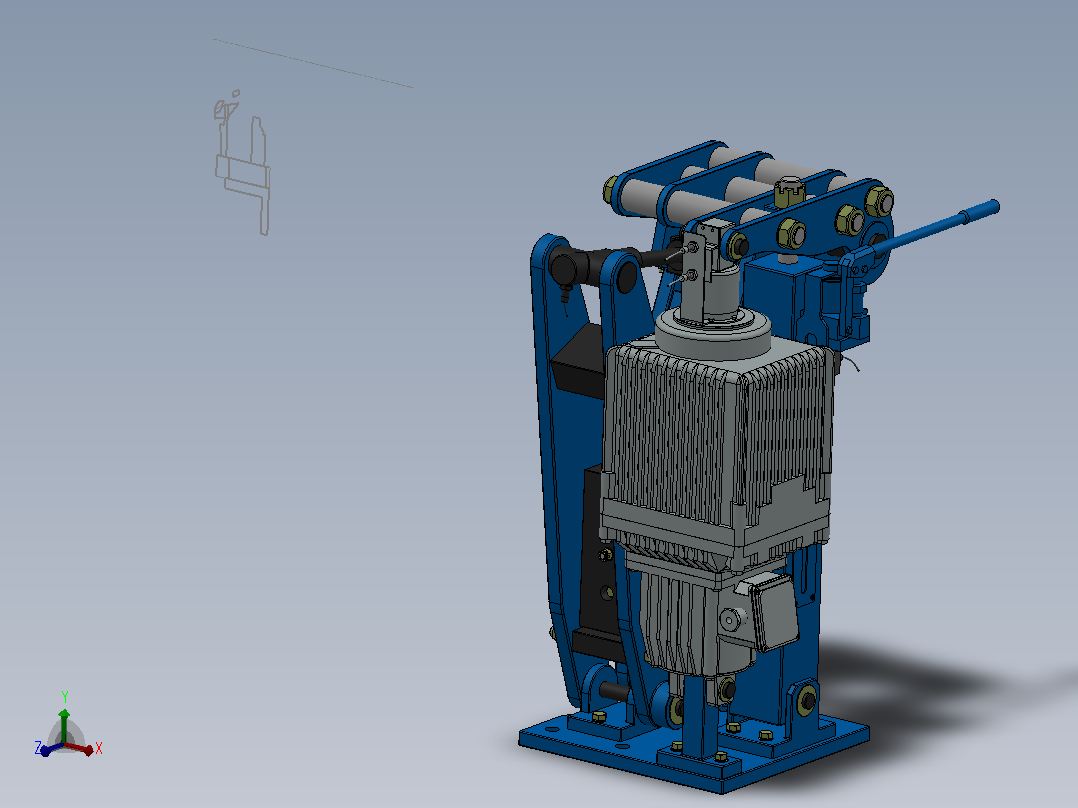 YP41系列电力液压盘式制动器YP41-4500-710×30-ⅡB-CL.RL.WL.HL主视图
