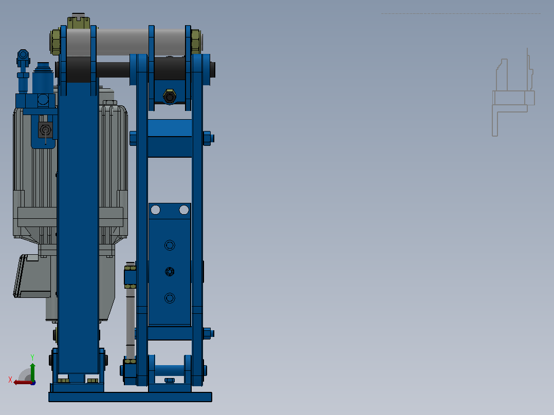 YP41系列电力液压盘式制动器YP41-4500-710×30-ⅡB-CL.RL.WL.HL后视图