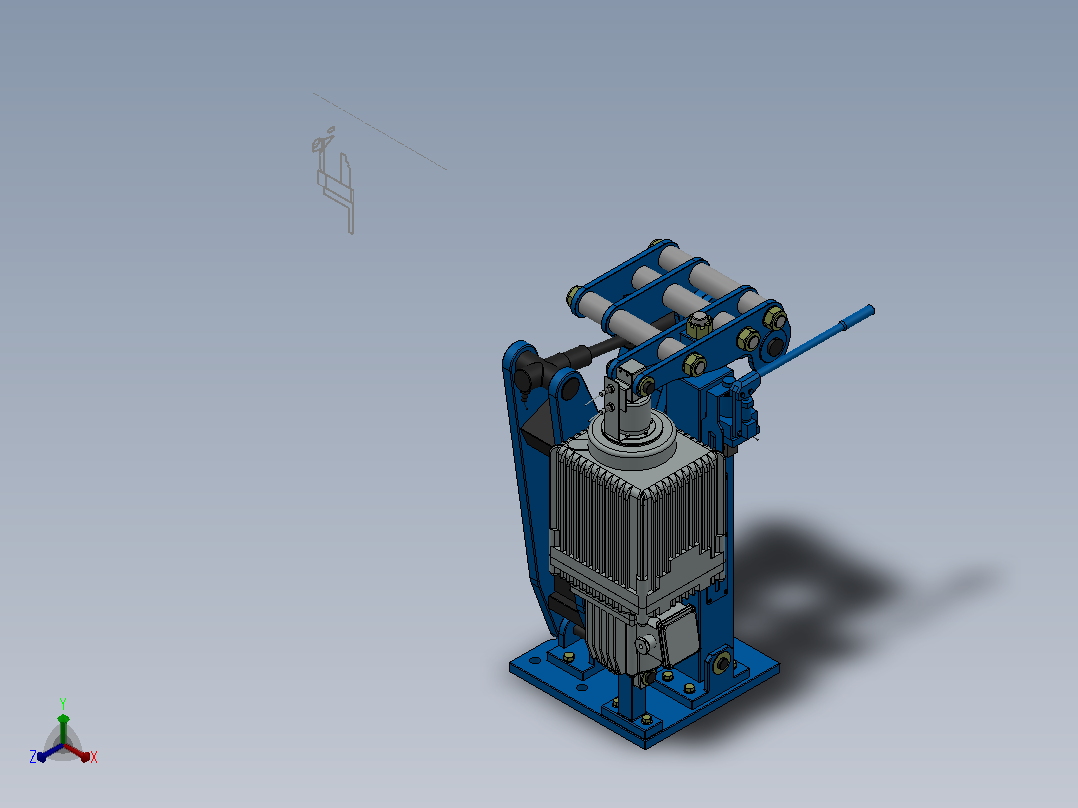 YP41系列电力液压盘式制动器YP41-4500-710×30-ⅡB-CL.RL.WL.HL正等轴测图