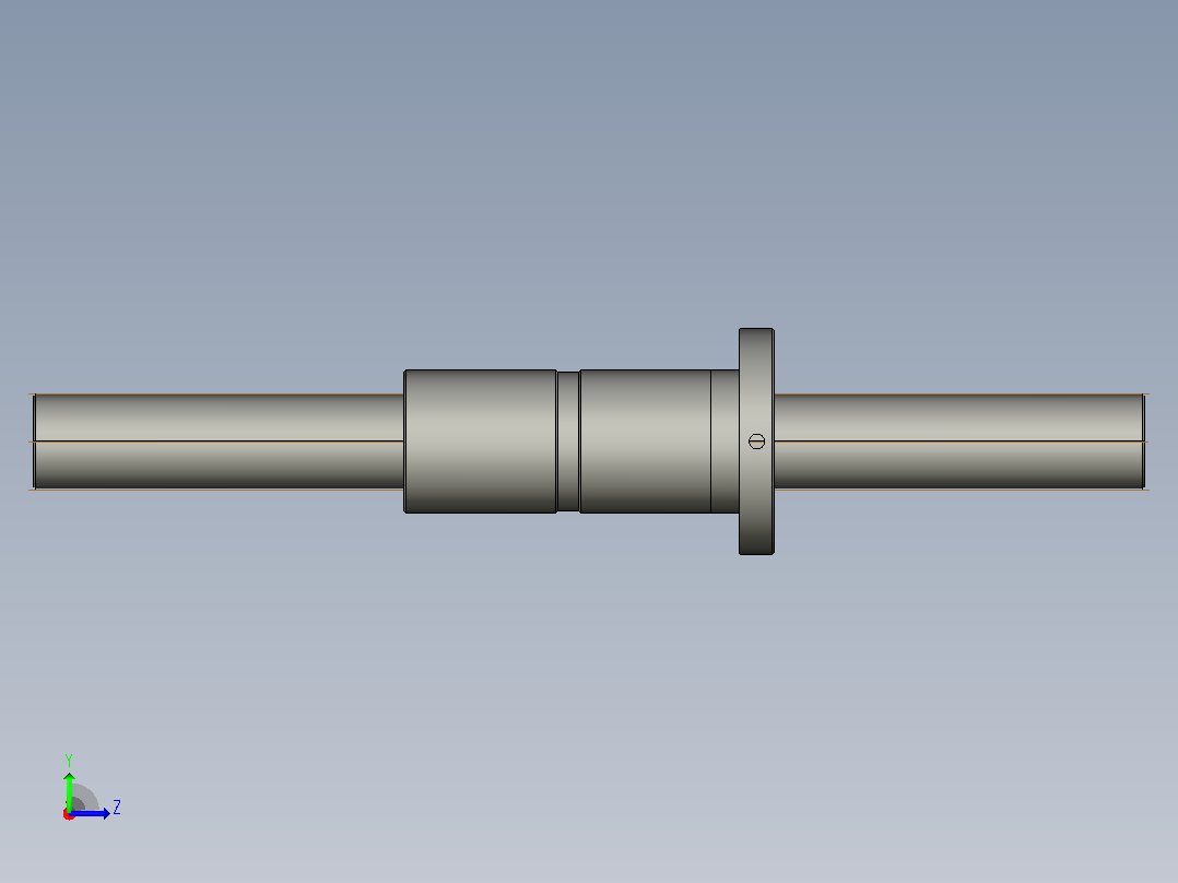 FFZD5010-5滚珠丝杆3D模型左视图