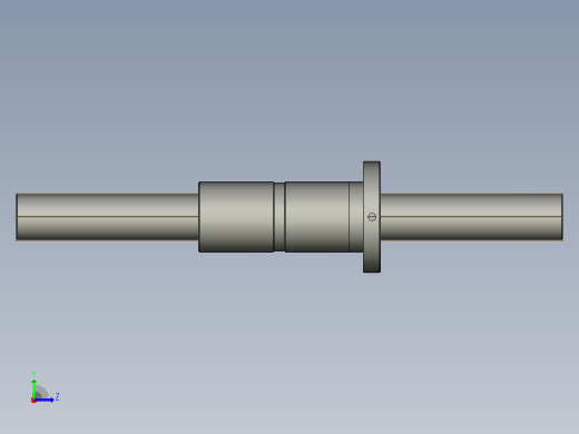 FFZD5010-5滚珠丝杆3D模型左视缩略图