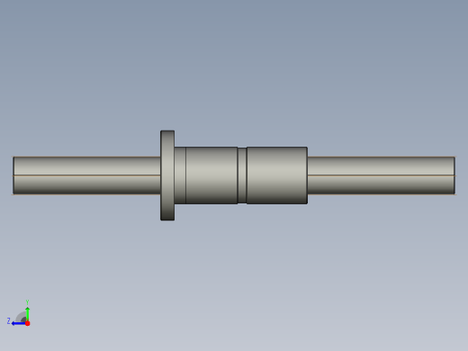 FFZD5010-5滚珠丝杆3D模型右视缩略图