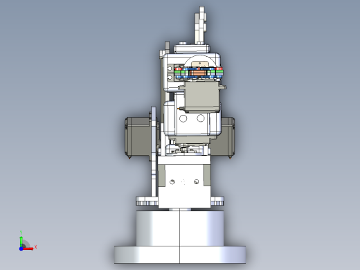 机械臂简易结构3D图纸 STEP格式前视缩略图