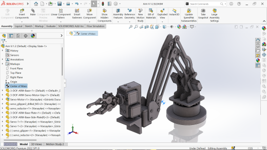 机械臂简易结构3D图纸 STEP格式缩略图