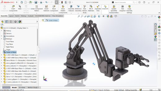 机械臂简易结构3D图纸 STEP格式缩略图