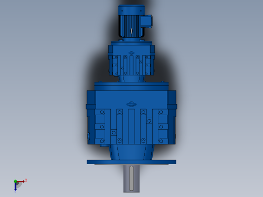 RF167R97法兰轴伸式组合型斜齿轮减速机RF167R97-Y1.1-4P-90S-M1-0°-Φ660俯视缩略图