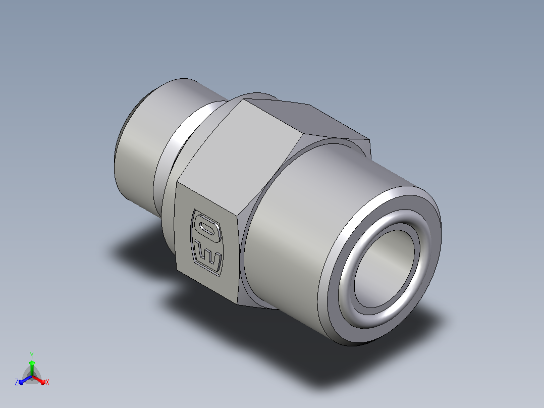 Lok公螺柱连接器8M16F82EDMLOS正等轴测图