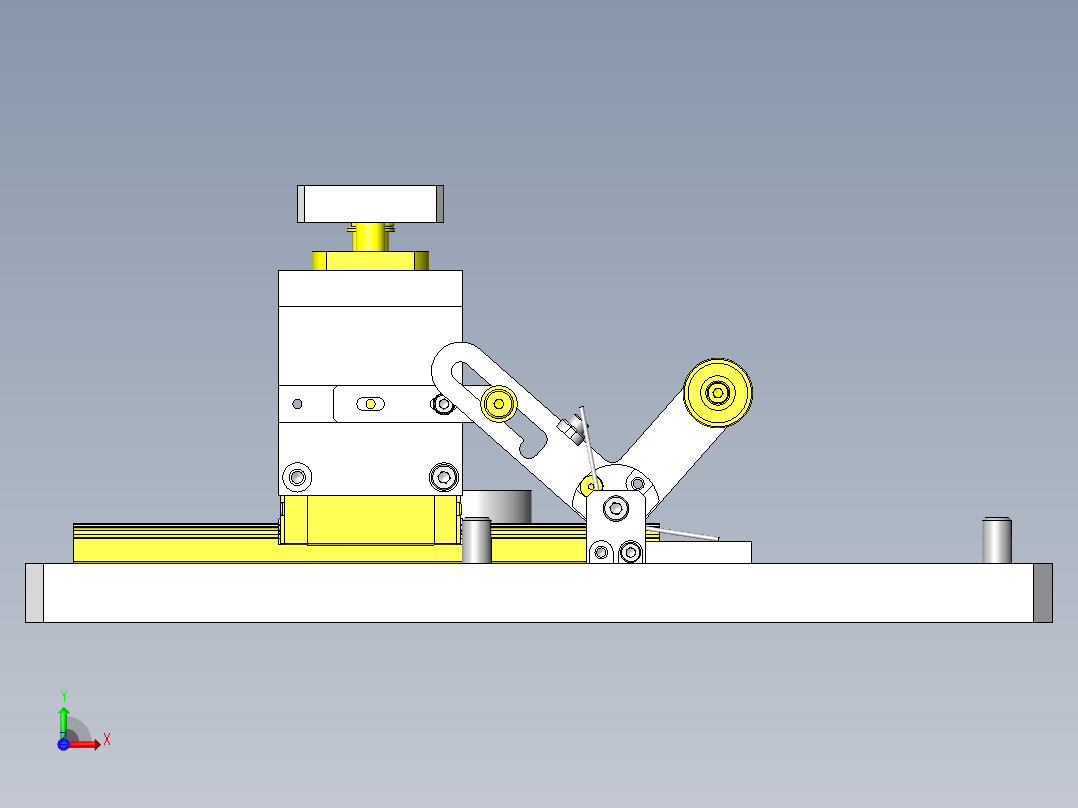工件装拆联动式压模前视图