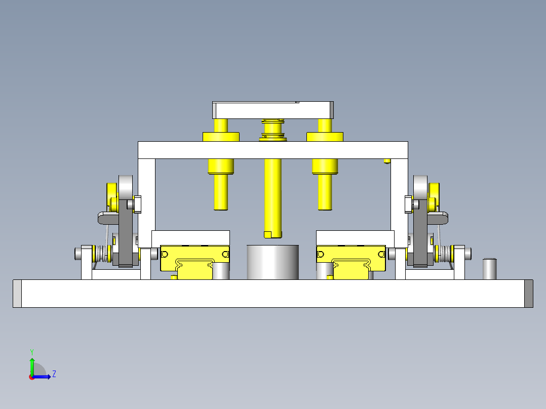工件装拆联动式压模左视图