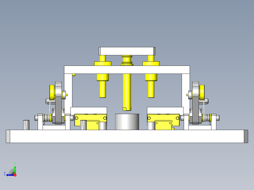 工件装拆联动式压模右视图
