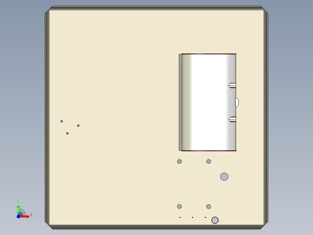 切钻机3D模型前视图