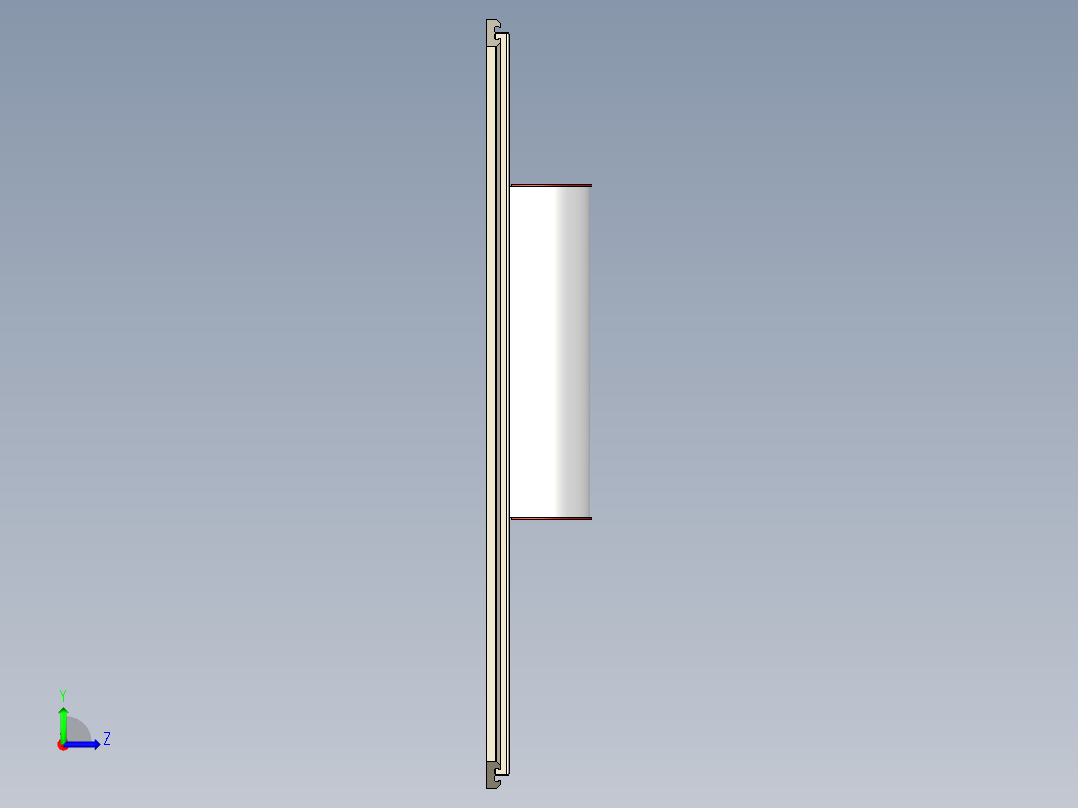 切钻机3D模型左视图
