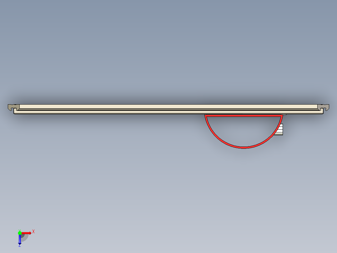 切钻机3D模型俯视图