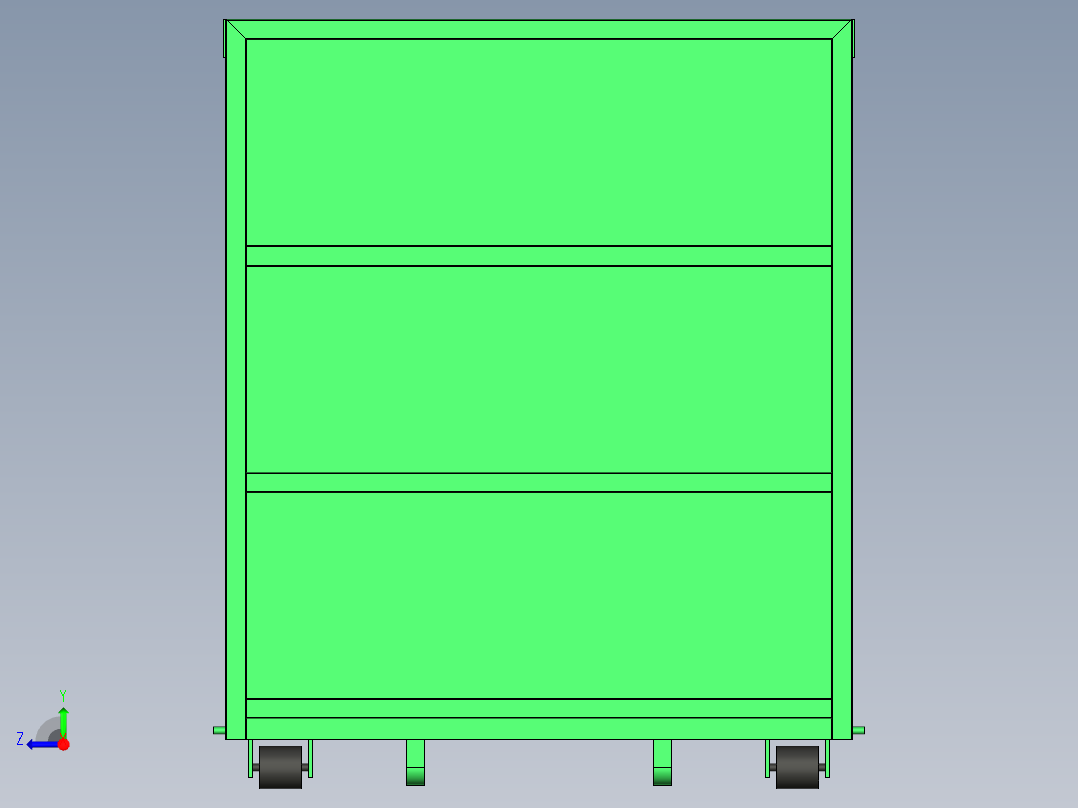 B2_开顶集装箱模型（是整体不可拆分）右视图