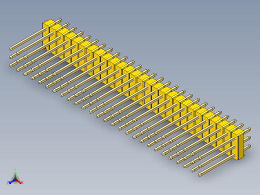 彩色公头100mil（2.54mm）系列-DS1021_yellow_3x27p_100mil_Type5_rev1.0