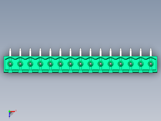 DEGSON 2EDG 系列 5.0mm 可插拔接线端子组-2EDGRC-5.0-15P-14-00AH俯视缩略图