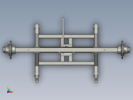 拖车上的车轴组件前视缩略图