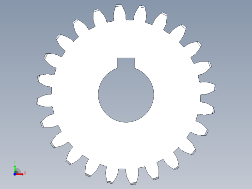 正齿轮压力角20 -64dp-20pa-24t spur gear前视缩略图