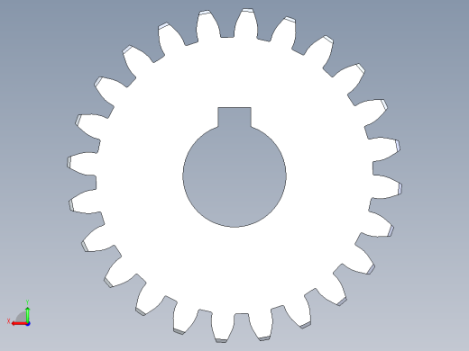 正齿轮压力角20 -64dp-20pa-24t spur gear后视缩略图