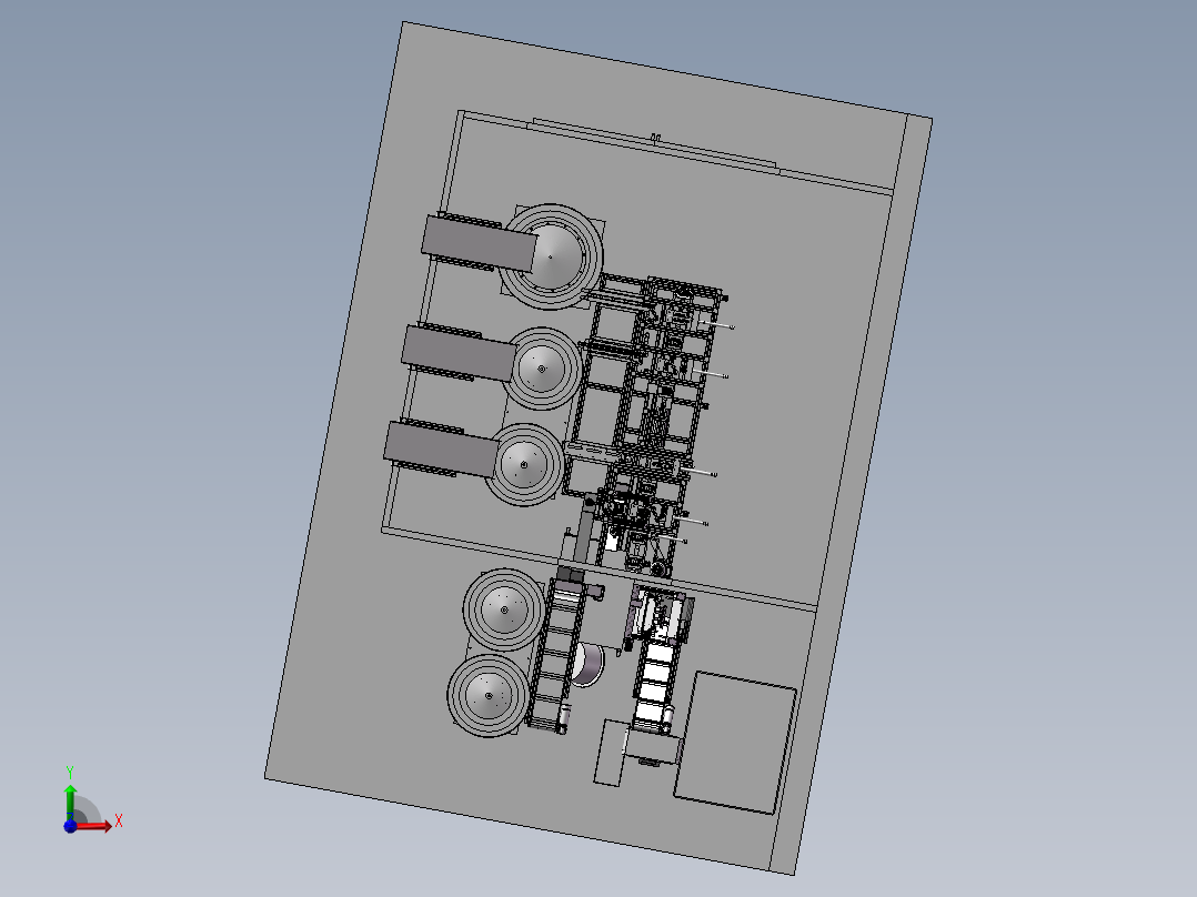 自动组装线前视图