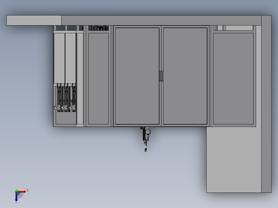 自动组装线俯视图