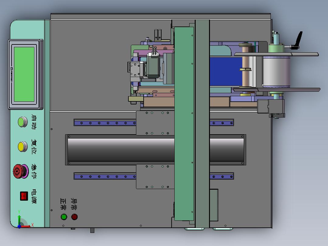 桌面型贴标机前视图