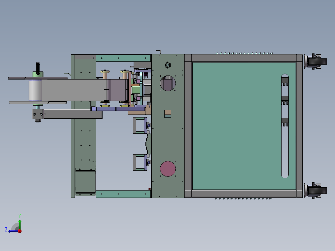 桌面型贴标机右视图