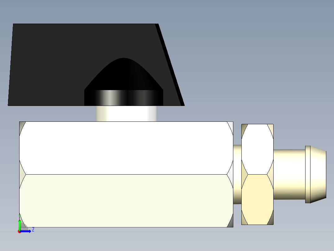 小球阀微型调节阀左视图