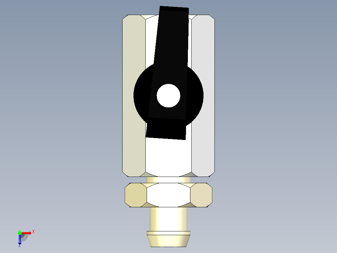小球阀微型调节阀俯视图