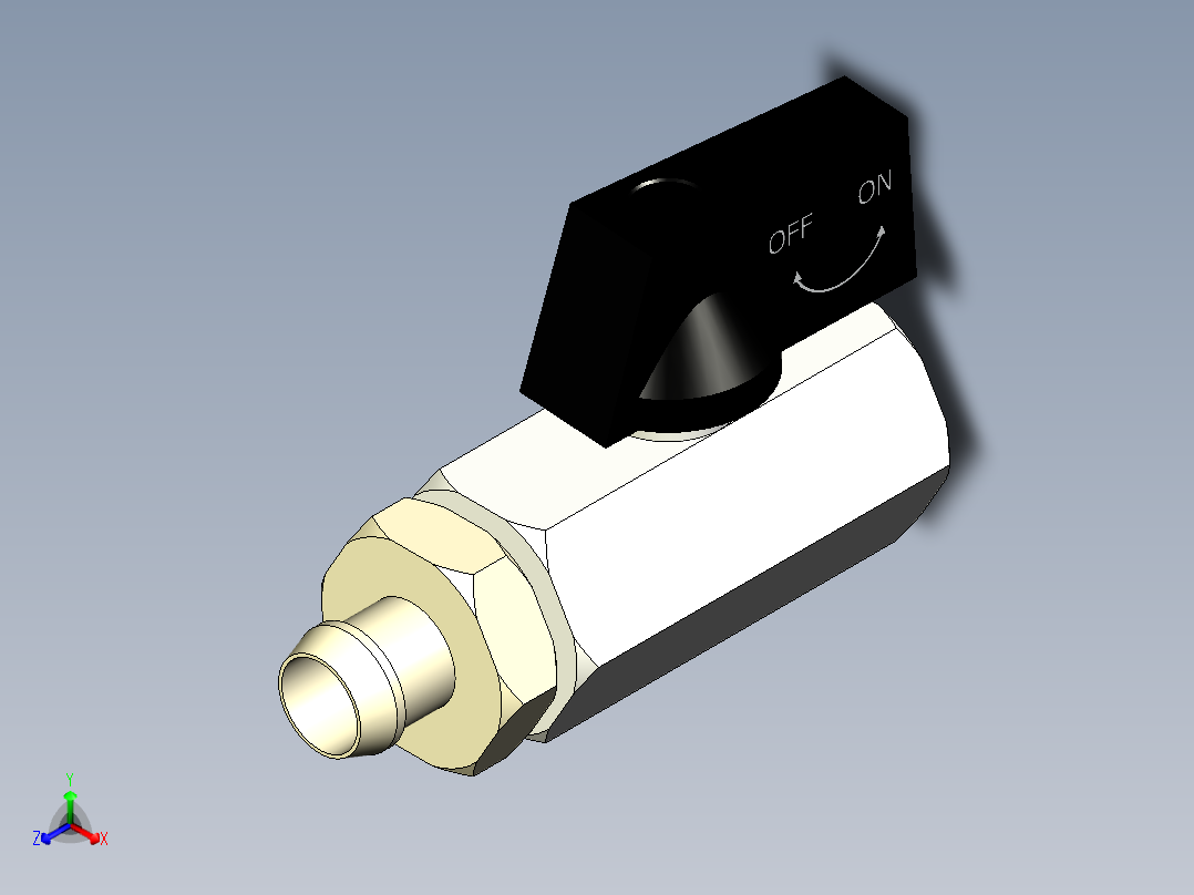 小球阀微型调节阀正等轴测图