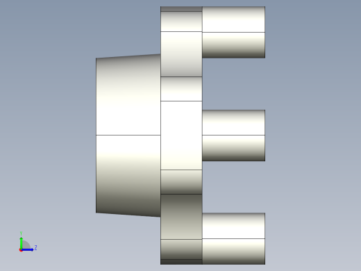 把手BK-3D多系列多零件图纸模型左视缩略图
