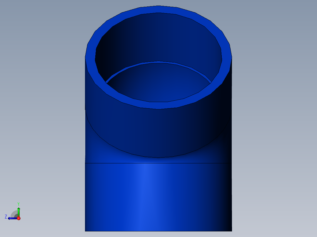 45度PVC弯头右视图