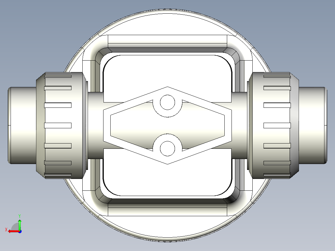 8DKMUACCP NO-DA 气动隔膜阀、常开型双作用，与溶剂焊接女性联盟结束，ASTM PVC-C系列后视图