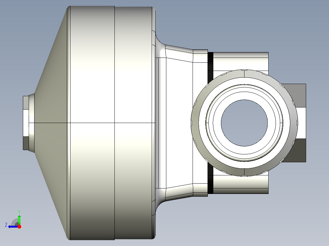 8DKMUACCP NO-DA 气动隔膜阀、常开型双作用，与溶剂焊接女性联盟结束，ASTM PVC-C系列右视图