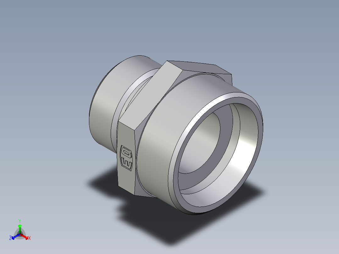 卡套式工业通用硬管接头EO_Male_Stud_connector_GE35LR1EDOMDCF主视图