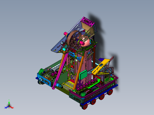 全方位运动投掷球体AI识别机器人